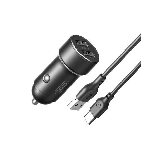 XO CC53 Dual USB 12W Φορτιστής Αυτοκινήτου Καλώδιο Type-C XO CC53 Dual USB 12W Φορτιστής Αυτοκινήτου Καλώδιο Type-C