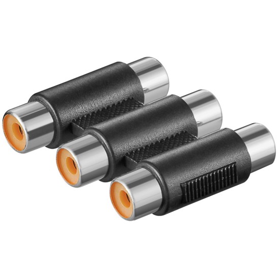 Μούφα 3 x RCA Θηλ. / 3 x RCA Θηλ. Μούφα 3 x RCA Θηλ. / 3 x RCA Θηλ.