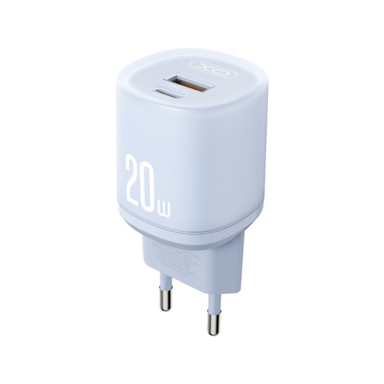 XO L144(EU) PD20W 1USB-A+1USB-C Φορτιστής Μπλε XO L144(EU) PD20W 1USB-A+1USB-C Φορτιστής Μπλε
