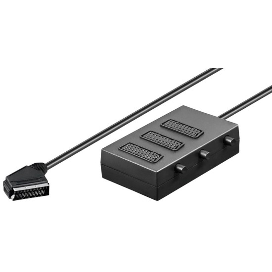 Scart Αρσ. σε 3 Scart Θηλ. με Διακόπτη Goobay Scart Αρσ. σε 3 Scart Θηλ. με Διακόπτη Goobay