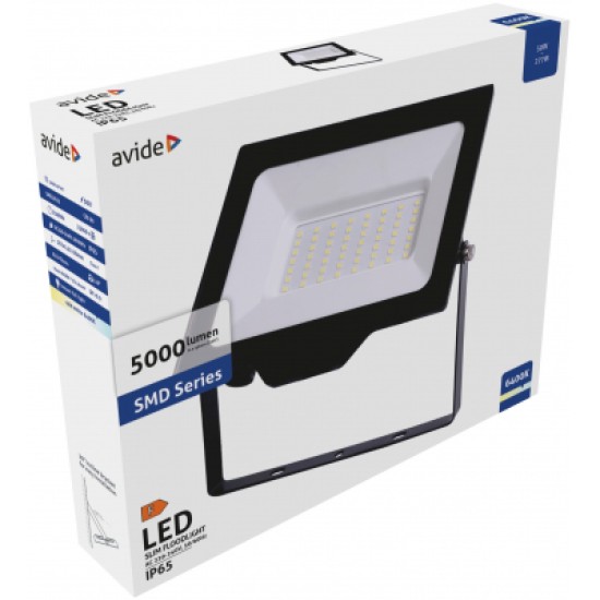 Avide LED Προβολέας Slim SMD 50W Ψυχρό 6400K Avide LED Προβολέας Slim SMD 50W Ψυχρό 6400K