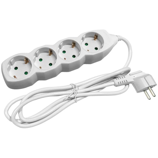 Entac Πολύπριζο 4 Θέσεων Χωρίς Διακόπτη 3x1.5mm 5m Entac Πολύπριζο 4 Θέσεων Χωρίς Διακόπτη 3x1.5mm 5m
