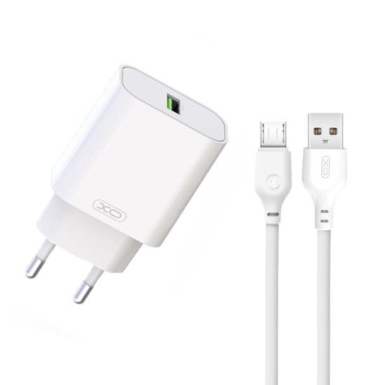 XO L103 (EU) QC3.0 18W Φορτιστής Με Καλώδιο Micro (NB103) XO L103 (EU) QC3.0 18W Φορτιστής Με Καλώδιο Micro (NB103)