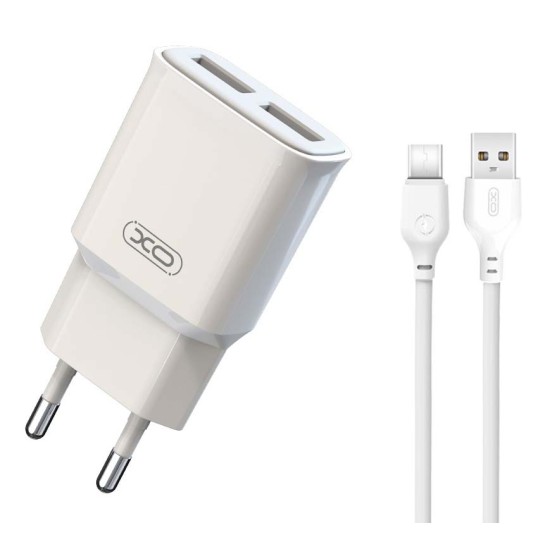 XO L92C EU Διπλός 2.4A Φορτιστής με Καλώδιο Type-c XO L92C EU Διπλός 2.4A Φορτιστής με Καλώδιο Type-c