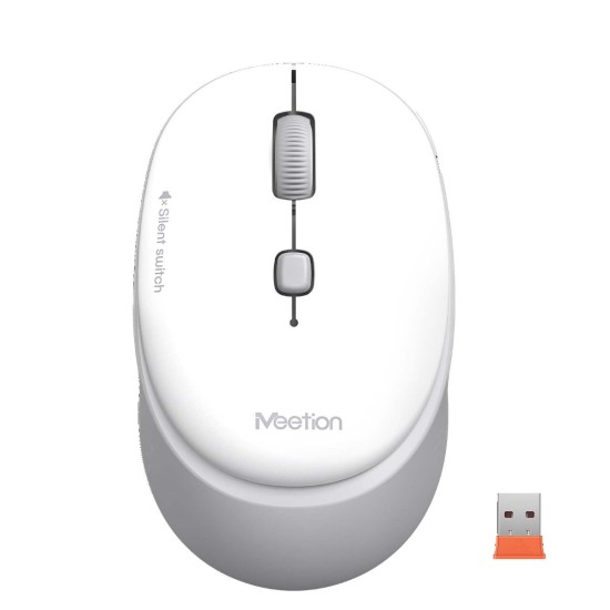 Meetion MT-R571 2.4G Ασύρματο Ποντίκι Λευκό & Γκρι Meetion MT-R571 2.4G Ασύρματο Ποντίκι Λευκό & Γκρι