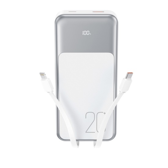 XO PR249 USB-C / USB-A Powerbank Γρήγορης Φόρτισης με Ψηφιακή Οθόνη Λευκό XO PR249 USB-C / USB-A Powerbank Γρήγορης Φόρτισης με Ψηφιακή Οθόνη Λευκό
