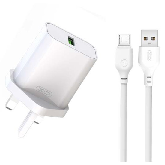 XO L103 (UK) QC3.0 18W Φορτιστής με Καλώδιο Micro (NB103) XO L103 (UK) QC3.0 18W Φορτιστής με Καλώδιο Micro (NB103)