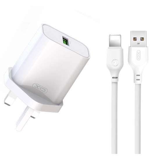 XO L103 (UK) QC3.0 18W Φορτιστής με Καλώδιο Lightning (NB103) XO L103 (UK) QC3.0 18W Φορτιστής με Καλώδιο Lightning (NB103)